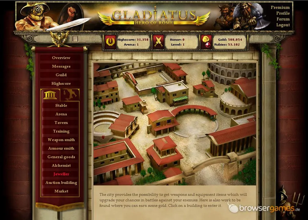 Gladiatus — Screenshot 1