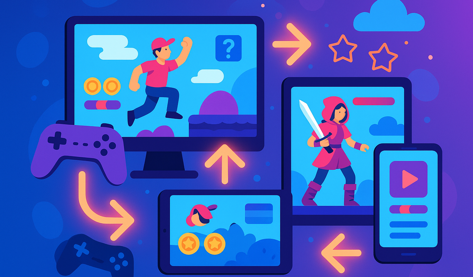 Browsergames Cross-Platform: PC, Tablet & Smartphone synchron