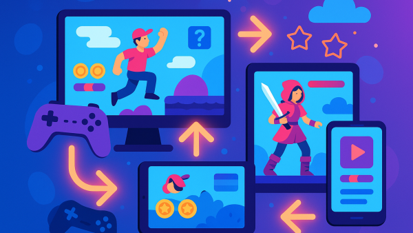 Browsergames Cross-Platform: PC, Tablet & Smartphone synchron